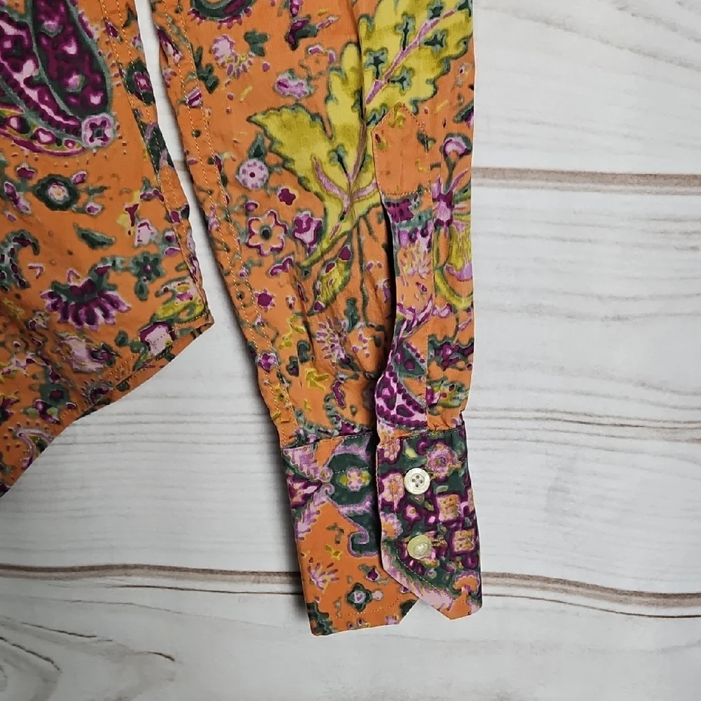ETRO Multicolor Paisley & Floral Button Down Shirt - Size 40 - Picture 8 of 15